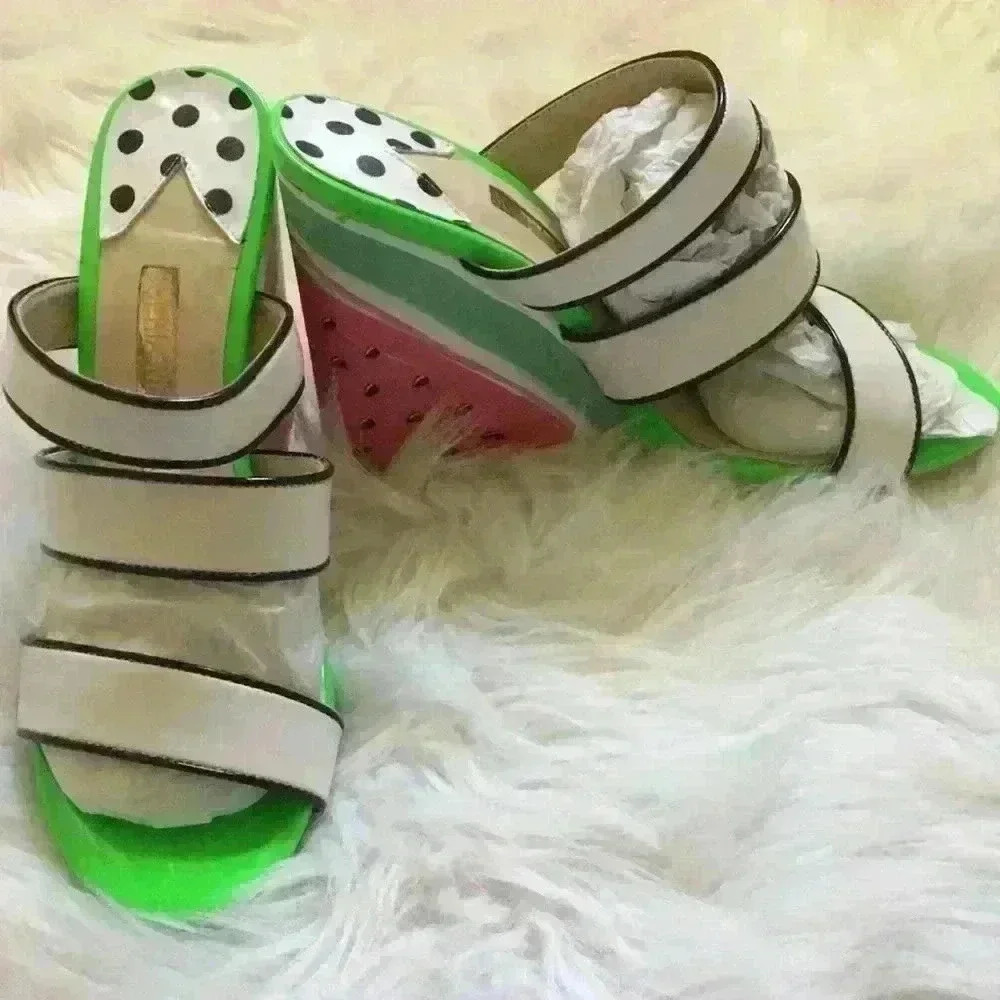Sophia Webster Watermelon wedges